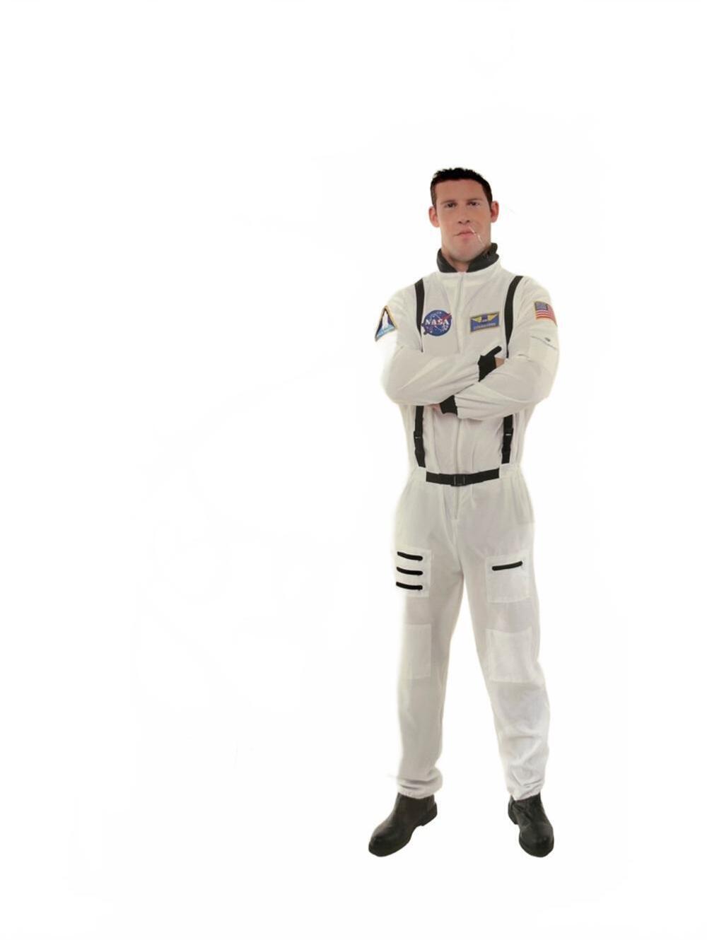 Underwraps White Astronaut Jumpsuit Space Travel Halloween Costume | One Size